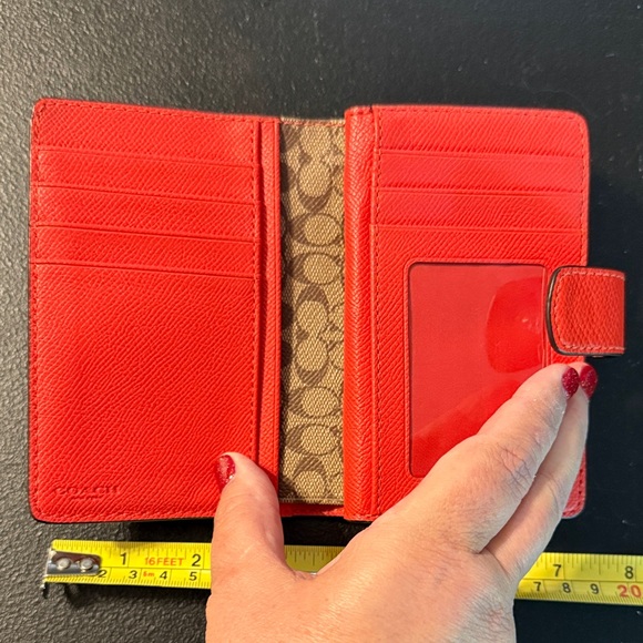 Coach Orange Leather Wallet - Picture 3 of 6